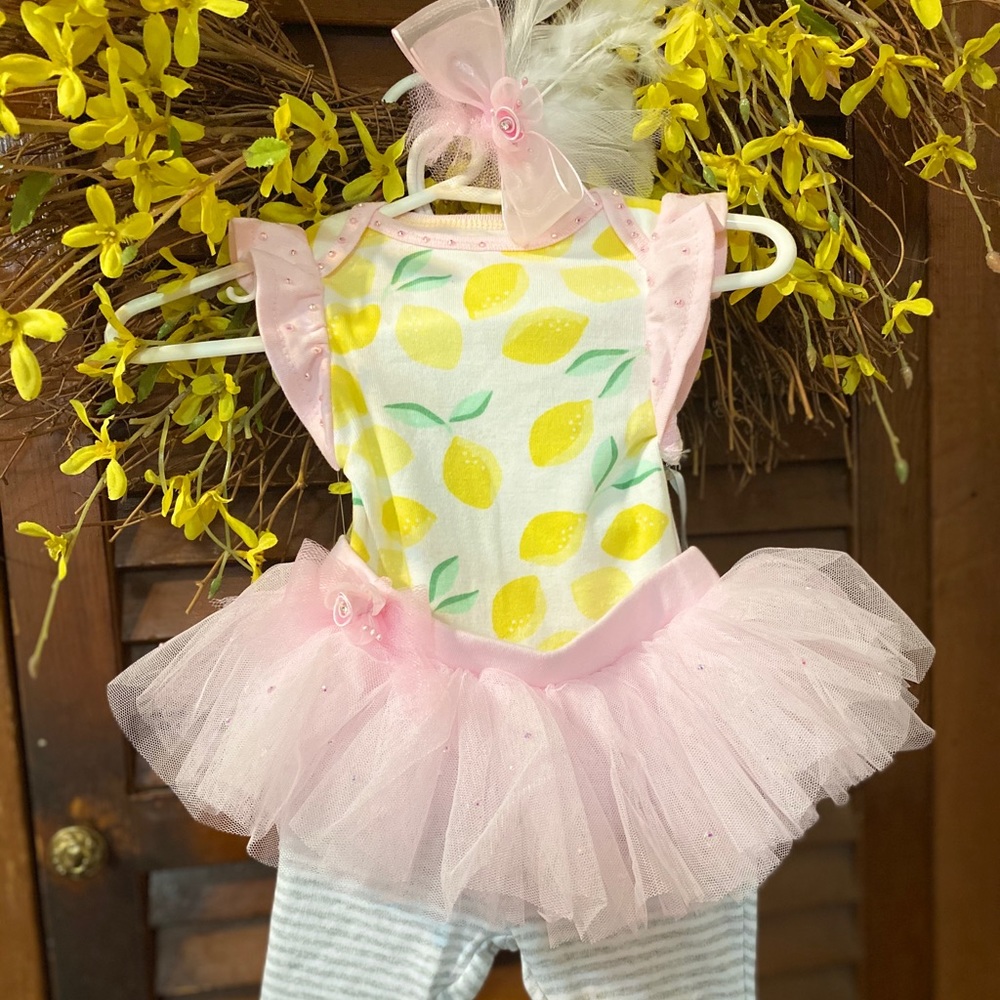 Baby girl clothes tuttu set w/ matching headband